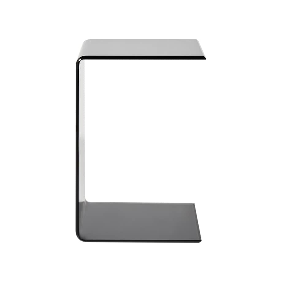 Stolik pomocniczy LOURDES Szkło Czarny