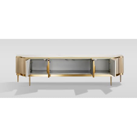 Nowoczesna złota komoda RTV / szafka RTV / szafka pod telewizor Champion Glamour Premium 200x40x52
