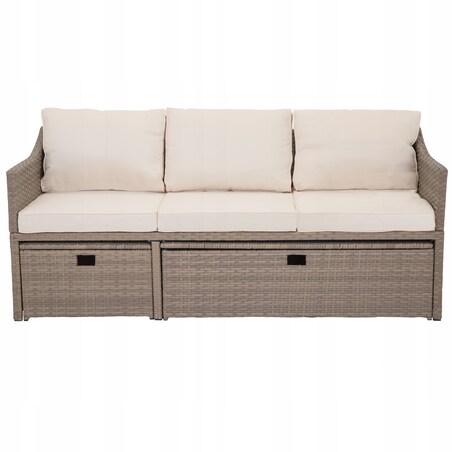 Modułowy zestaw mebli ogrodowych z technorattanu