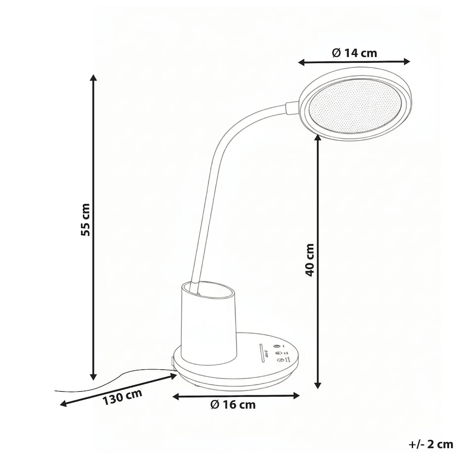 Lampa biurkowa LED VELA Ze ściemniaczem Niebieski