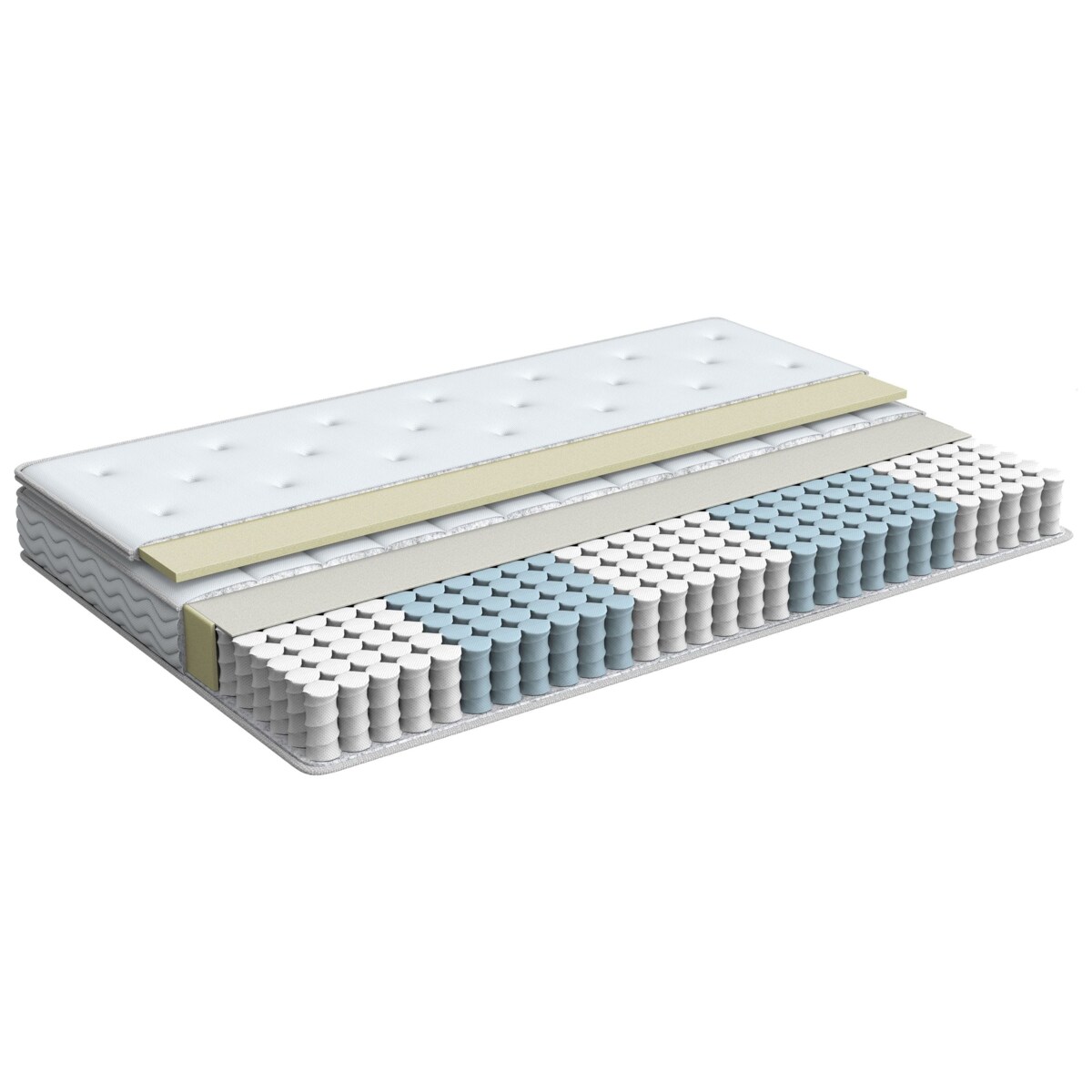 Materac kieszeniowy z pianką termoelastyczną LUXUS H3/4 twardy 90 x 200 cm
