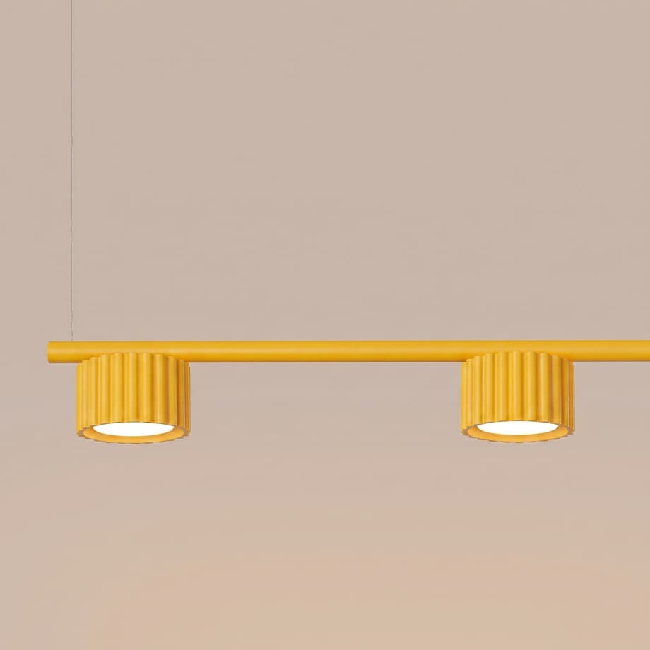 Żyrandol AURA 4 żółta Gx53