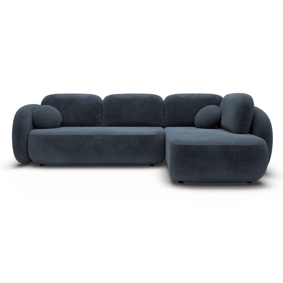 Nowoczesny Narożnik rozkładany OLIVIO II, prawy, granatowy