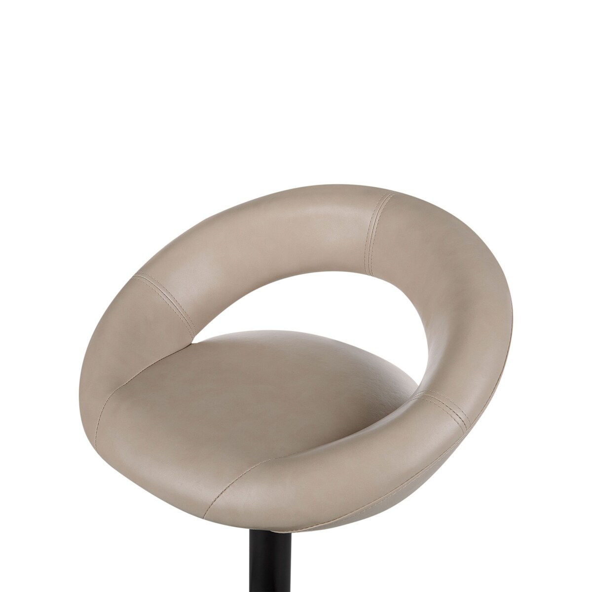 Zestaw 2 krzeseł barowych PEORIA Ekoskóra Obrotowy Jasnobeżowy