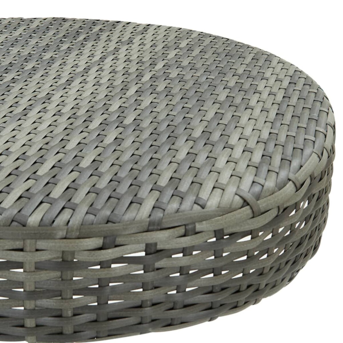 vidaXL Stolik ogrodowy, szary, 60,5x106 cm, polirattan
