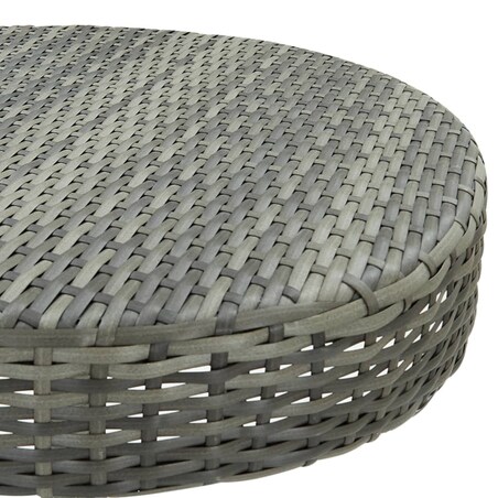 vidaXL Stolik ogrodowy, szary, 60,5x106 cm, polirattan
