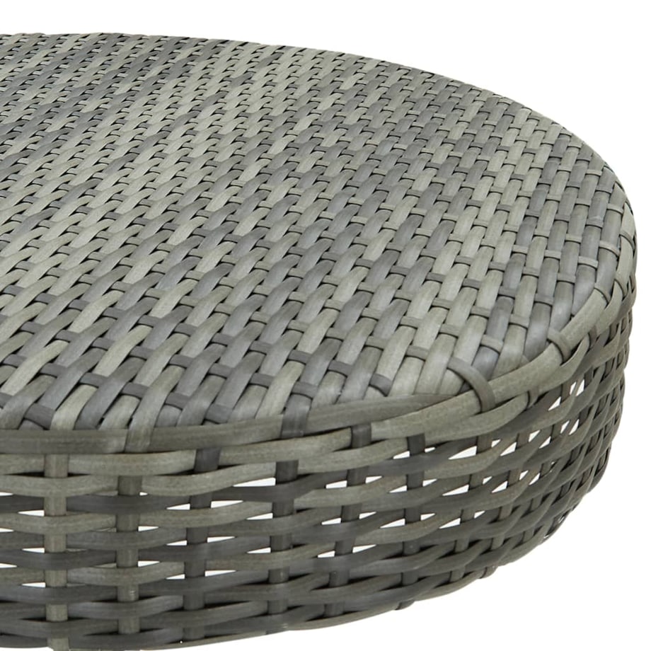 vidaXL Stolik ogrodowy, szary, 60,5x106 cm, polirattan