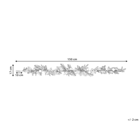 Świąteczna girlanda 150 cm zielono-srebrna LLEIDA