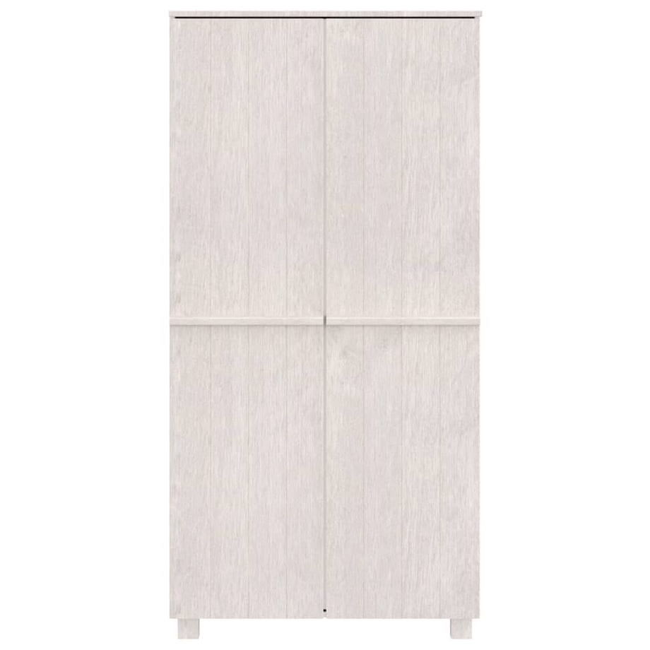 vidaXL Szafa HAMAR, biała, 89x50x180 cm, lite drewno sosnowe