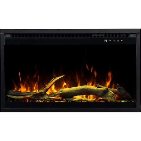 Wkład elektryczny AFLAMO 3D - do zabudowy - 60x45x20 cm - kominek LED z funkcją grzania 750/1500 W