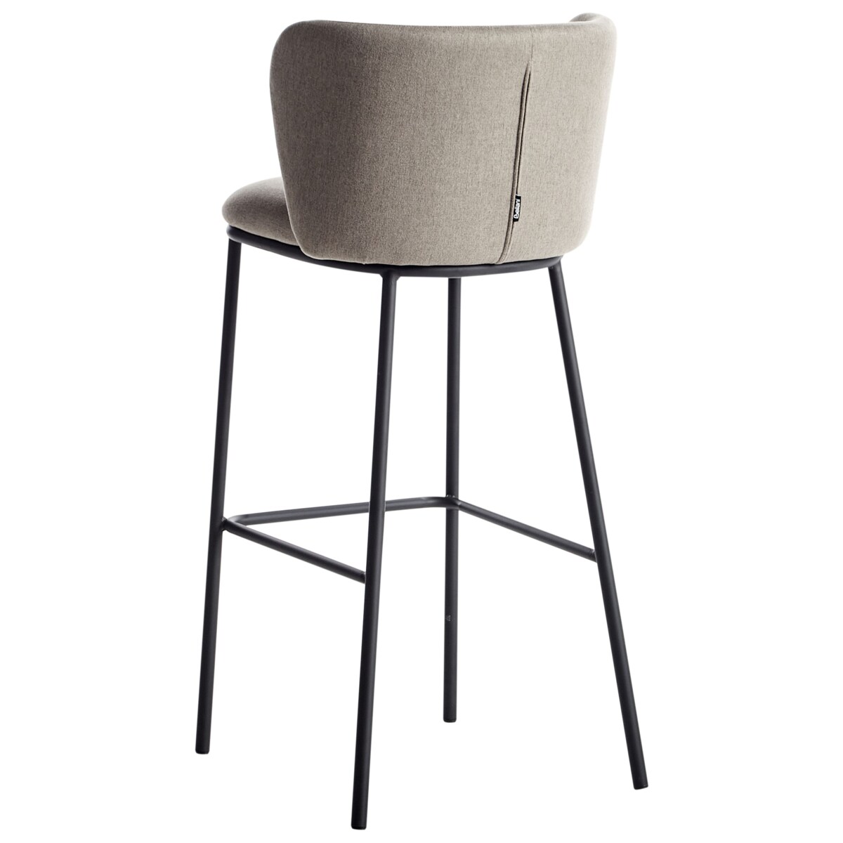 Zestaw 2 krzeseł barowych MINA Beżowoszary