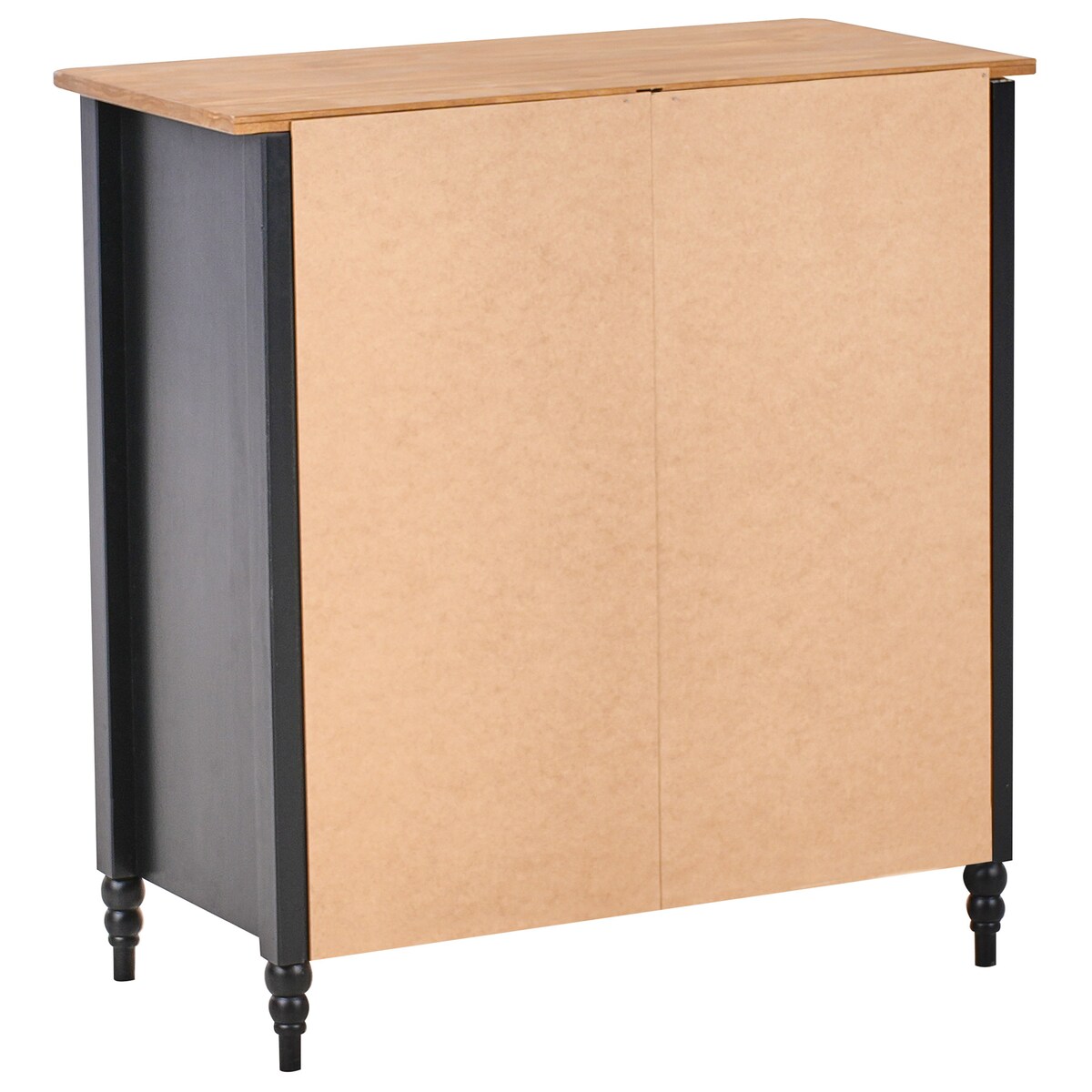 Komoda 5 szuflad SHILLINGTON Drewno sosnowe Czarny