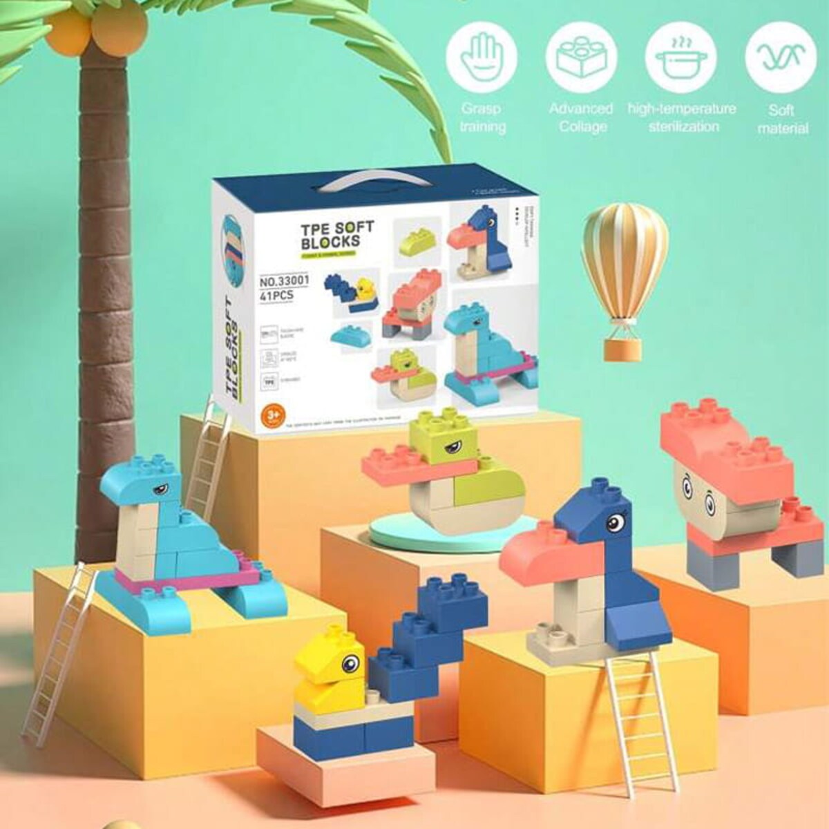 SOFT blocks - miękkie klocki konstrukcyjne 41 elementów