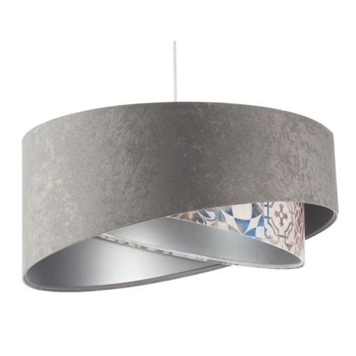 Lampa wisząca ASHES szara/srebrna