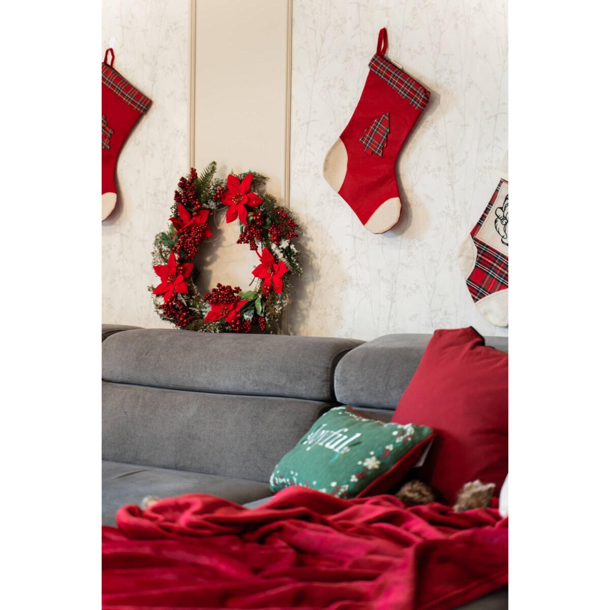 Wianek świąteczny z gwiazdą betlejemską, Ø 50 cm