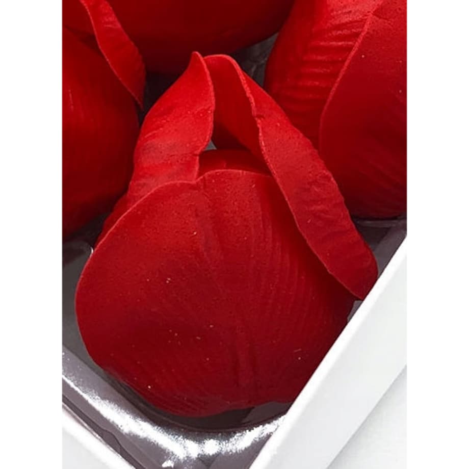 KWIATY Z MYDŁA tulipan czerwony do kompozycji bukiet stroik box prezent