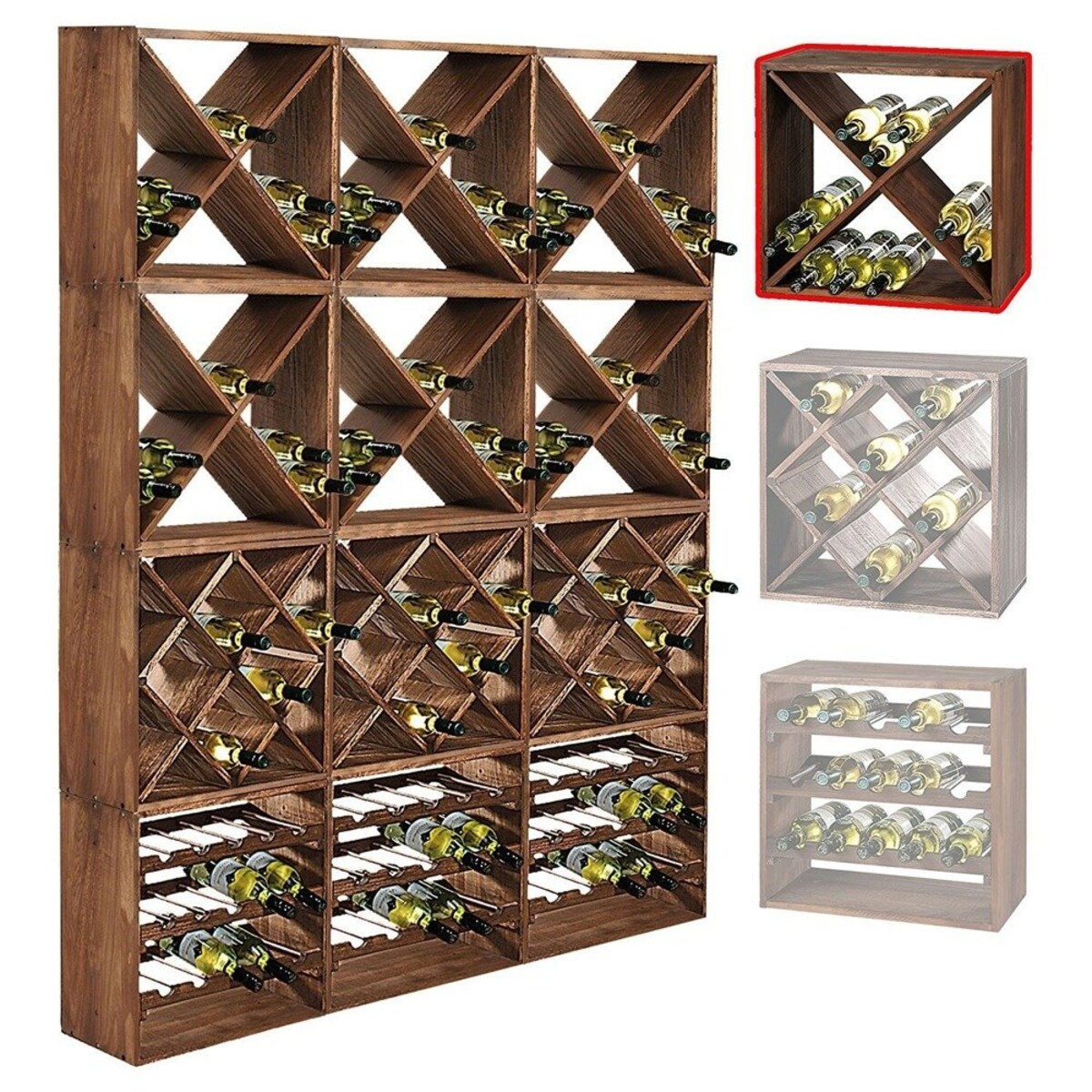 Stojak na wino na 24 butelki