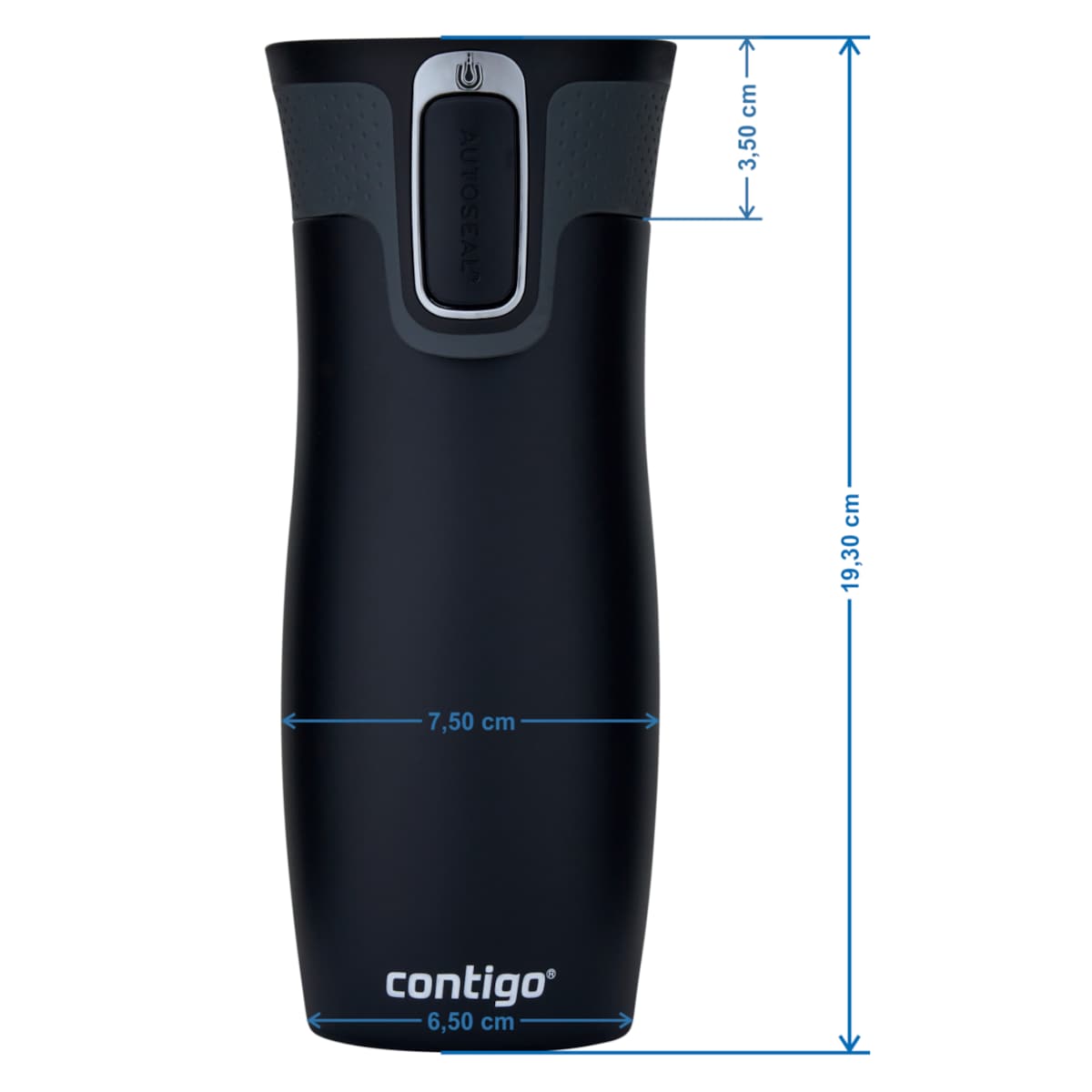 Kubek termiczny Contigo West Loop 2.0 470 ml - czerwony - Kwiaty