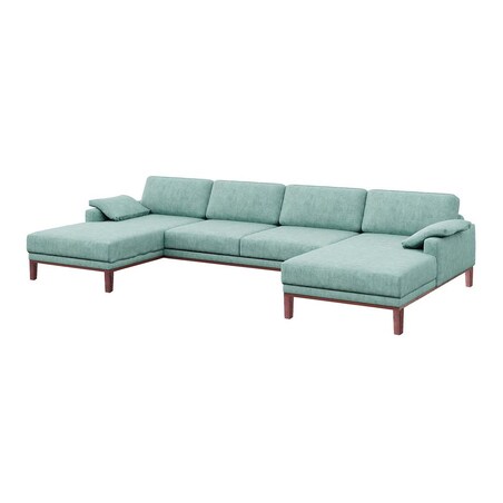 Sofa narożna podwójna Musso miętowa
