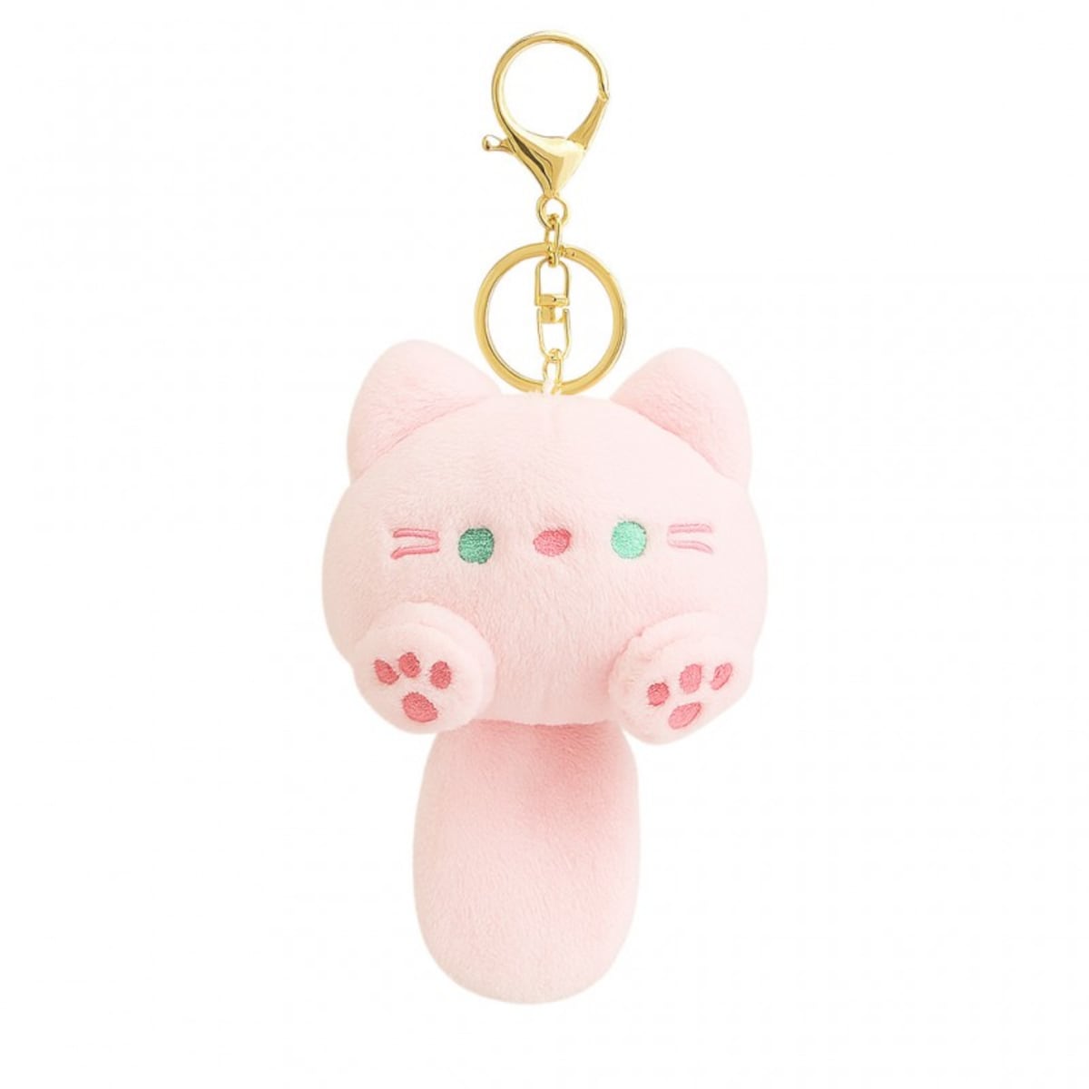 Brelok do kluczy, pluszowy kotek z ogonkiem Róż BRL364R