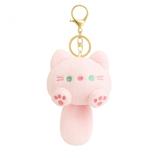 Brelok do kluczy, pluszowy kotek z ogonkiem Róż BRL364R