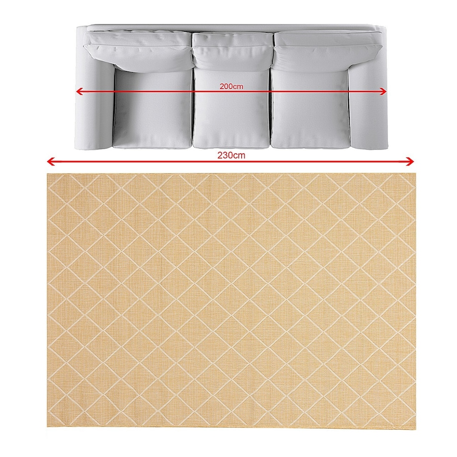 Dywan Lineo honey gold/snow white 160x230cm, 160 x 230 cm