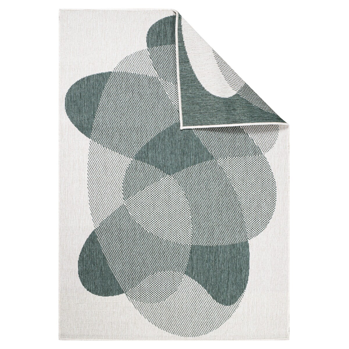 Funkcjonalny dywan na zewnątrz i do wnętrz, dwustronny DUO 58350 Zielony 80x150