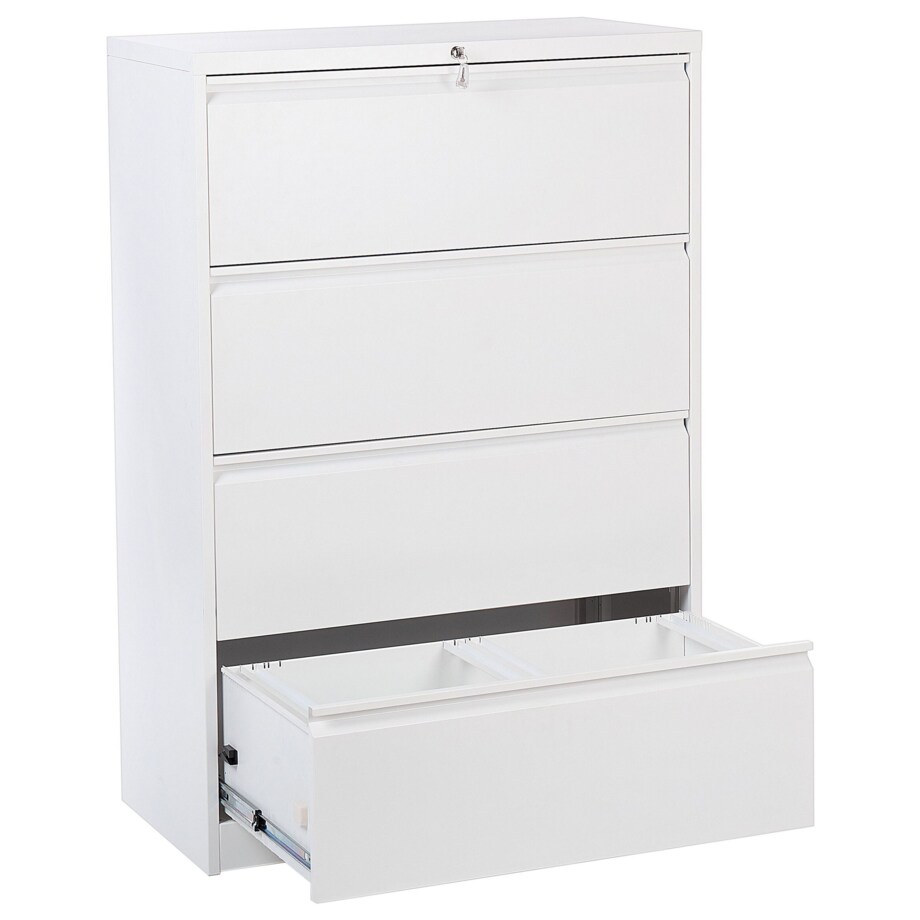 Szafka biurowa metalowa biała HALITE