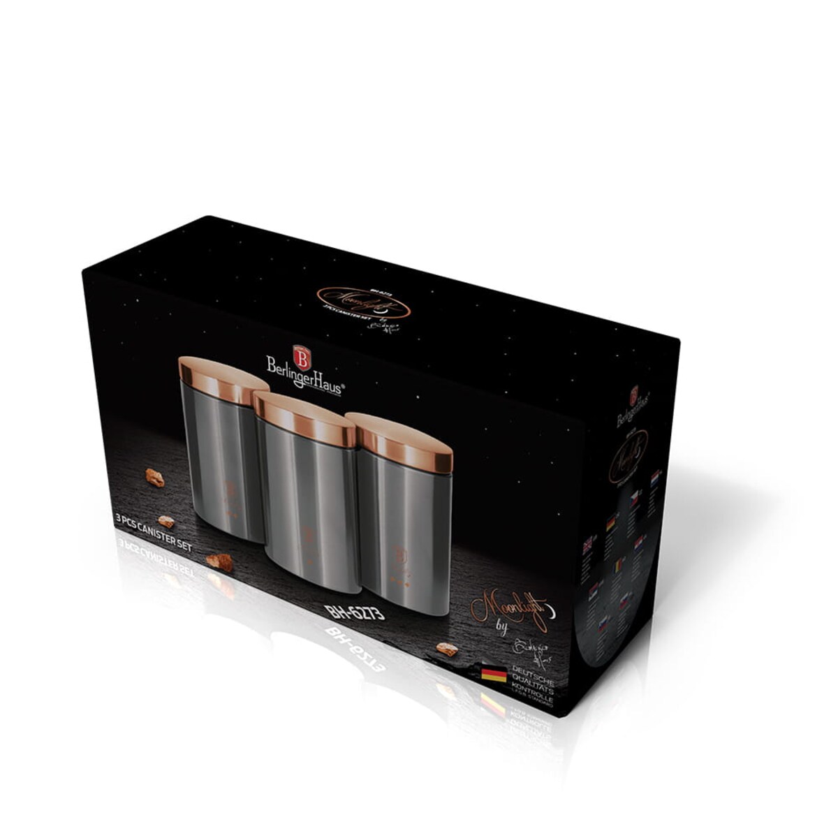 Pojemniki na żywność Zestaw Berlinger Haus BH-6273 Szary miedziany