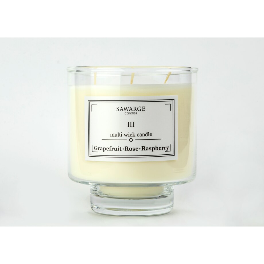 Świeca Zapachowa Sojowa No3 /50h/ Malina Róża Grapefruit 450g