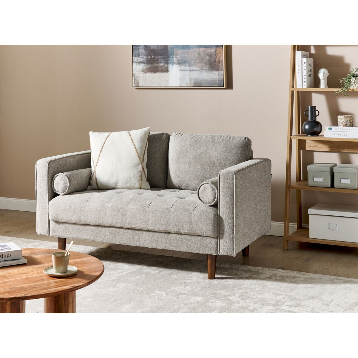 Sofa NURMO Beżowoszary dla 2 osób