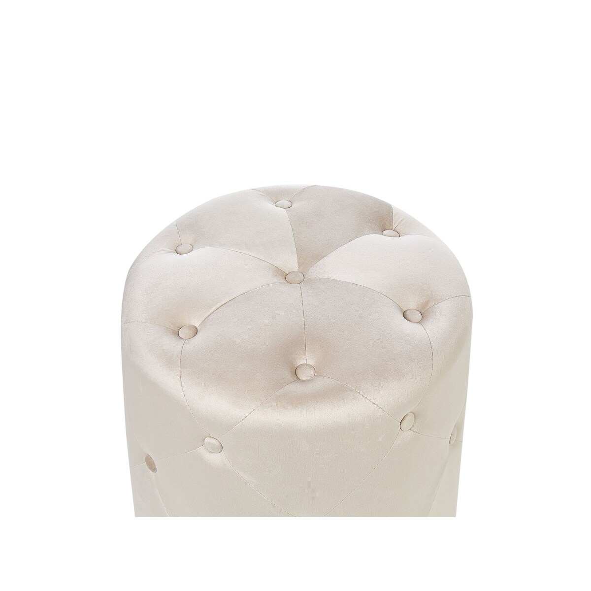 Puf welurowy 40 cm jasnobeżowy COROLLA