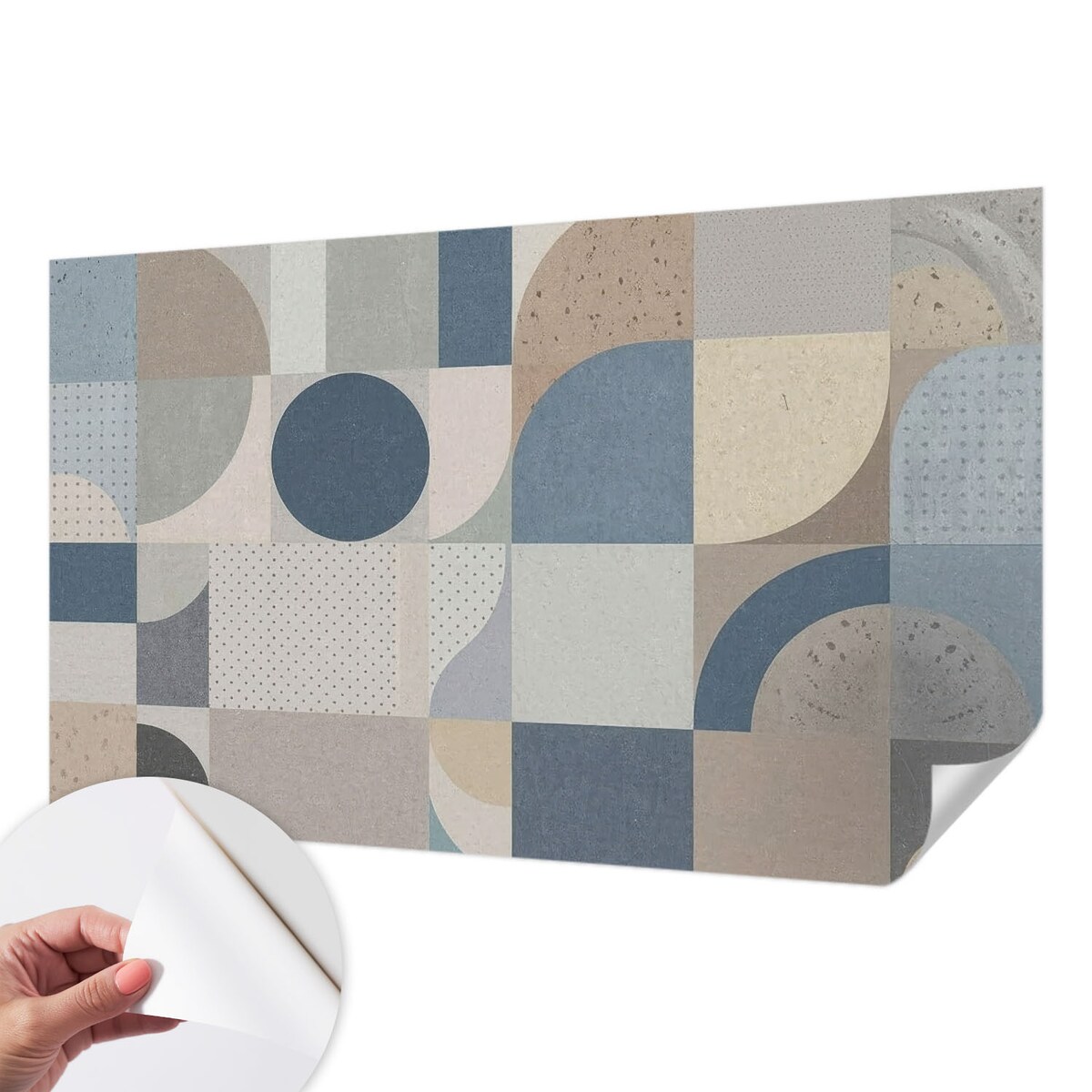 Fototapeta samoprzylepna 416x254 cm - Geometryczna mozaika, tapeta ścienna szara