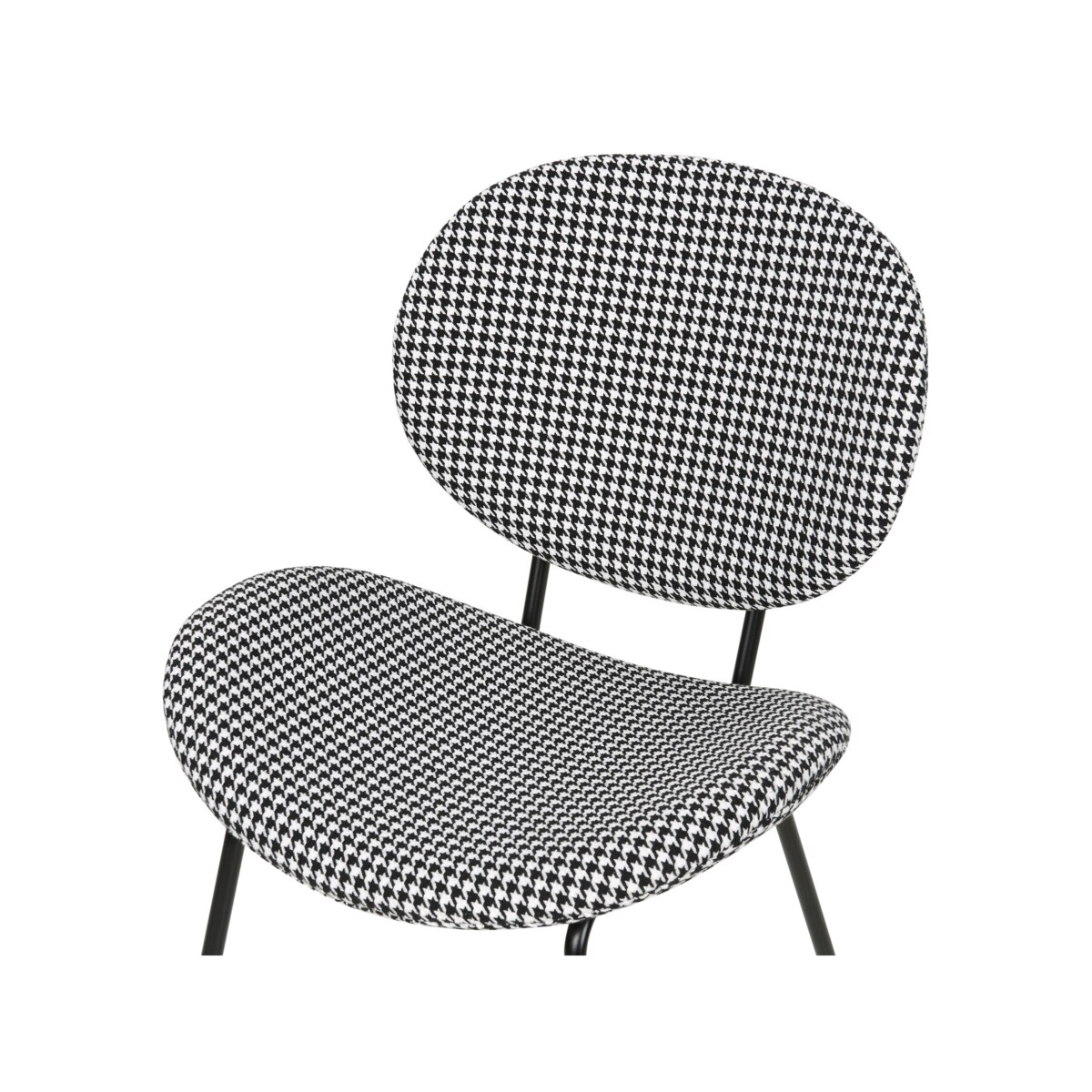 Zestaw 2 krzeseł do jadalni czarno-biały LUANA