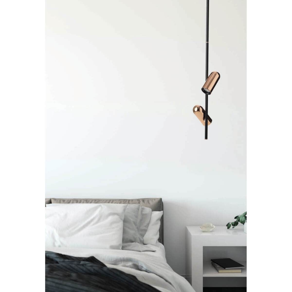 Regulowana lampa wisząca VIVI AZ5727 Azzardo metalowa podwójna czarny złoty