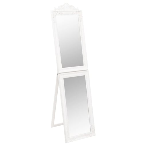 vidaXL Lustro wolnostojące, białe, 50x200 cm