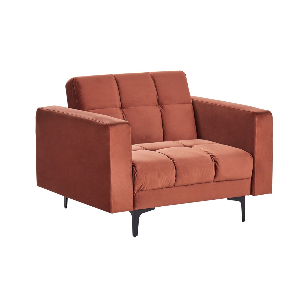 Fotel ALNES Welur Jasnoczerwony