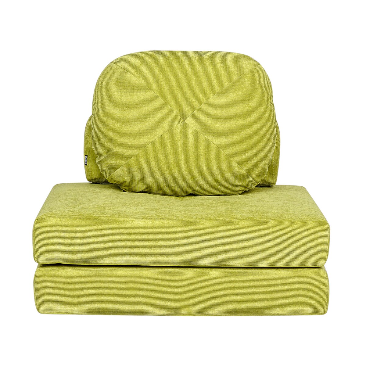 Sofa rozkładana jednoosobowa sztruksowa jasnozielona OLDEN