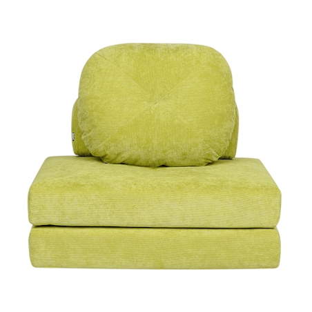 Sofa rozkładana jednoosobowa sztruksowa jasnozielona OLDEN