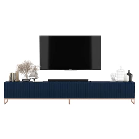 Szafka RTV Glamour pod Telewizor Komoda RTV Glamour Granatowy Mat 300 cm
