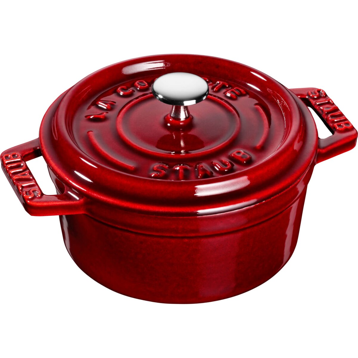 Mini garnek żeliwny okrągły Staub - 250 ml, Grenadynowy