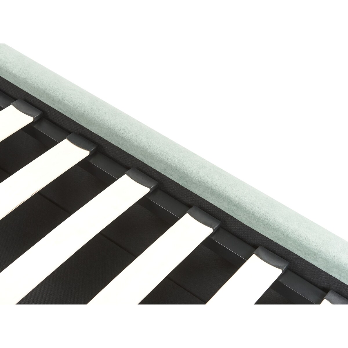 Łóżko z pojemnikiem welurowe 160 x 200 cm zielone BAJONNA