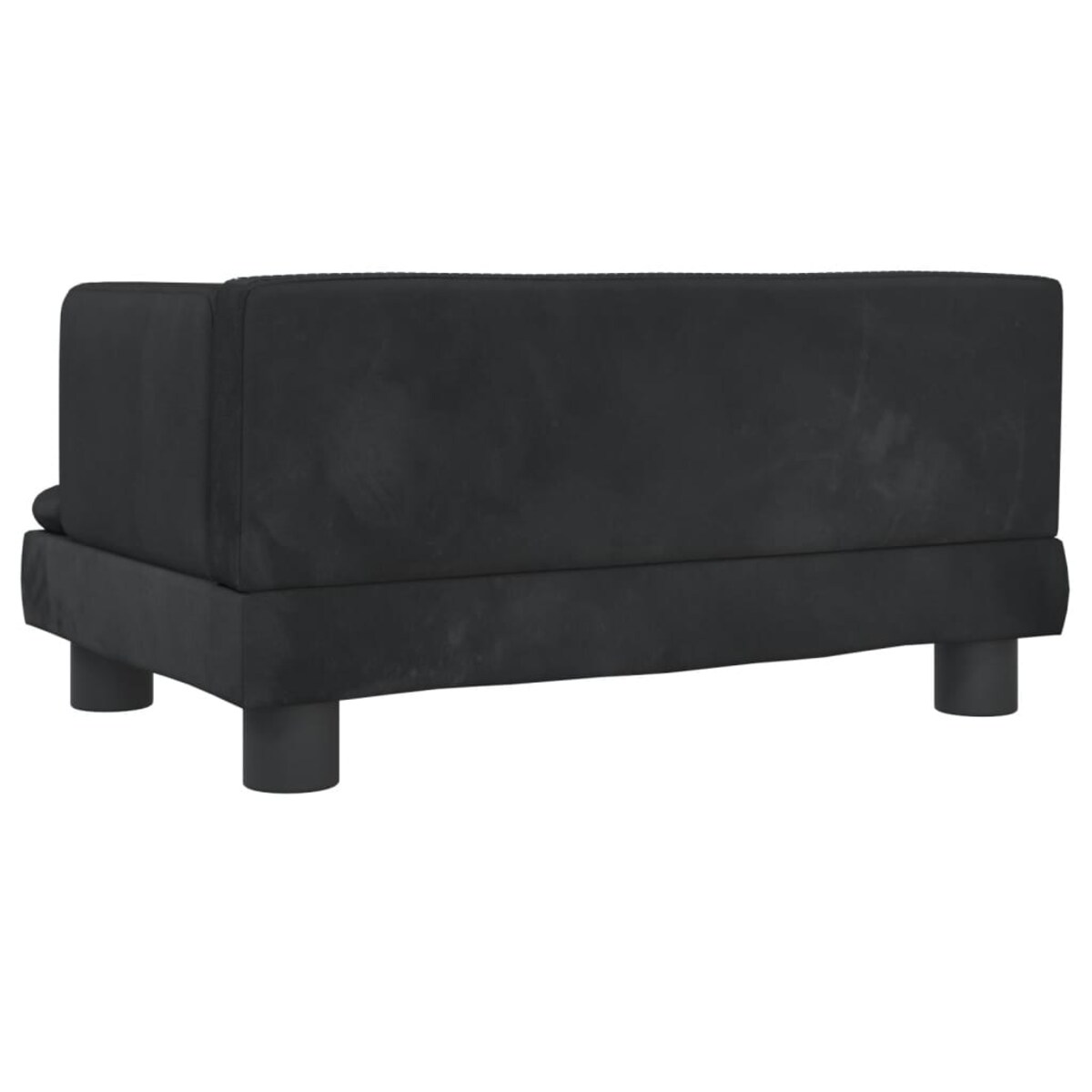vidaXL Sofa dla dzieci, czarna, 60x40x30 cm, aksamit
