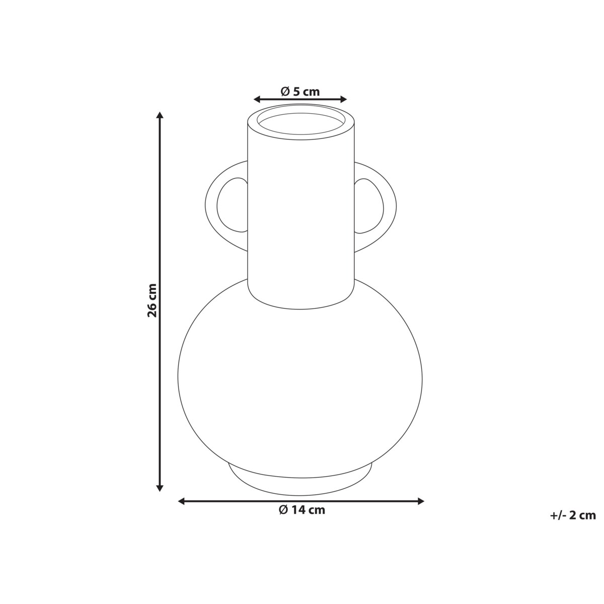 Wazon na kwiaty ceramiczny czarny PEREA