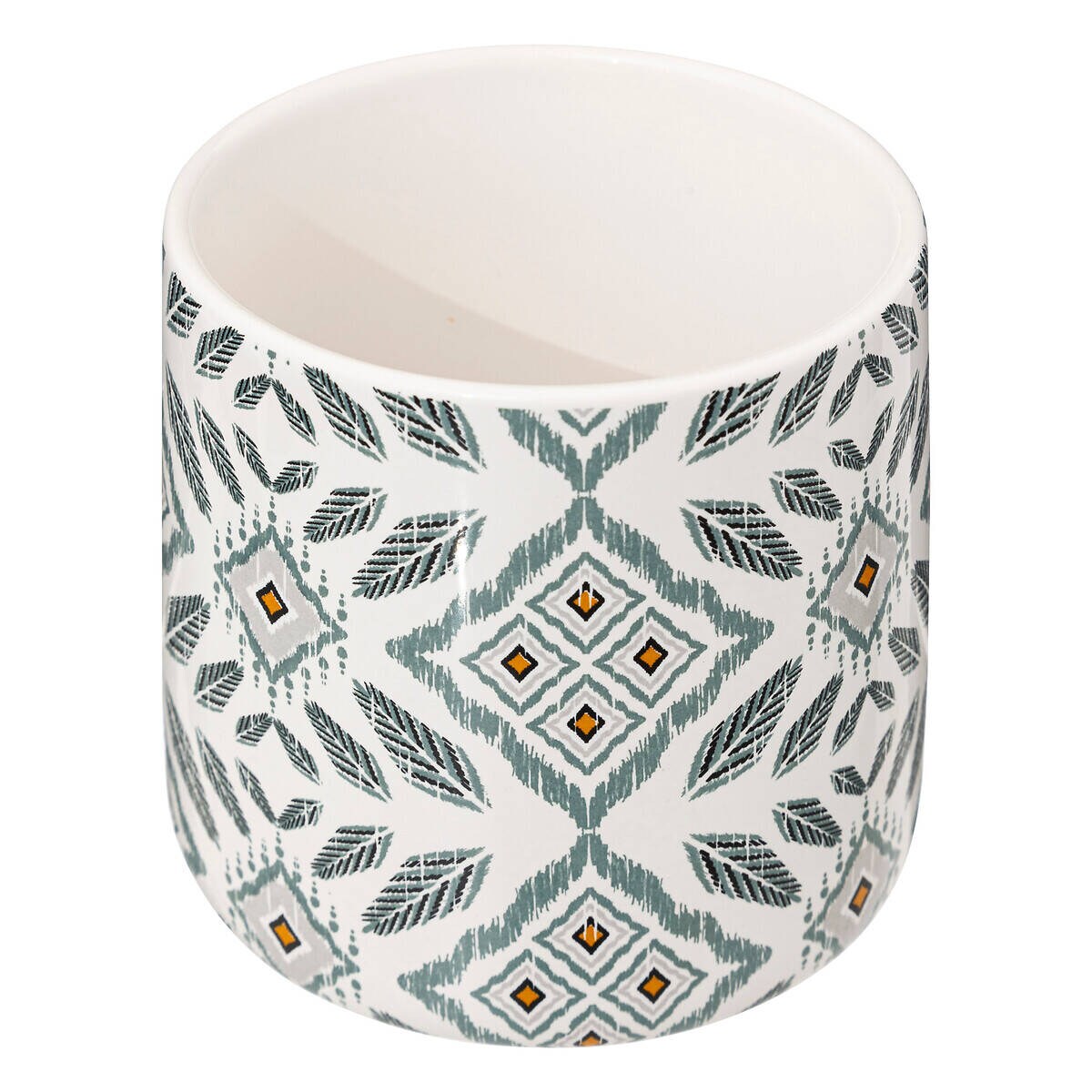 Pojemnik ceramiczny z pokrywą HAPACHE, wzór etno, Ø 9,8 cm