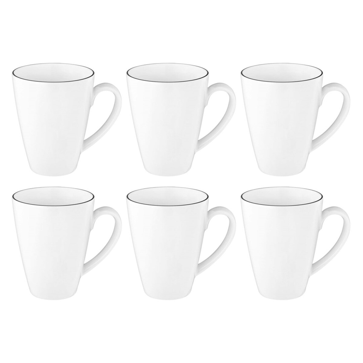 SELTMANN LIDO BLACK LINE Zestaw 6 kubków z uchwytem 350 ml