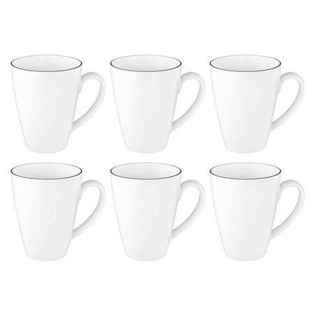 SELTMANN LIDO BLACK LINE Zestaw 6 kubków z uchwytem 350 ml