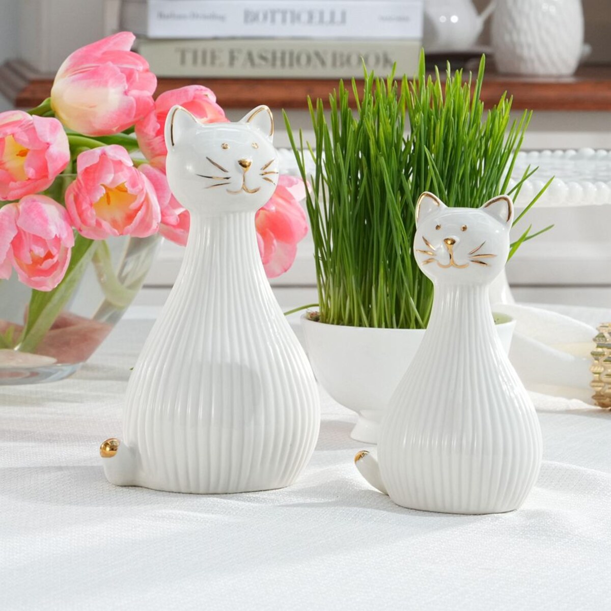 VILLA ITALIA Figurka kotka porcelanowa 13,5 cm EMILIA