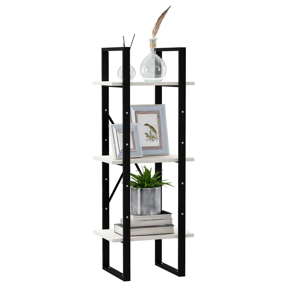 vidaXL Regał na książki, 3 półki, biały, 40x30x105 cm, drewno sosnowe