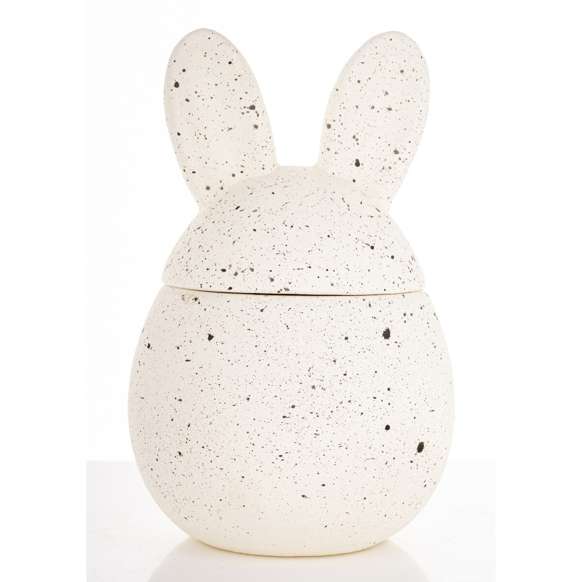 Dekoracja - jajko ceramiczne 17x11x11 cm otwierane beżowe